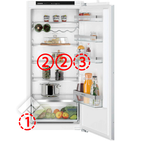 SIEMENS Réfrigérateur encastrable 1 porte KI41RVFE0, IQ300, 204 litres,  Niche 122.5 cm sur
