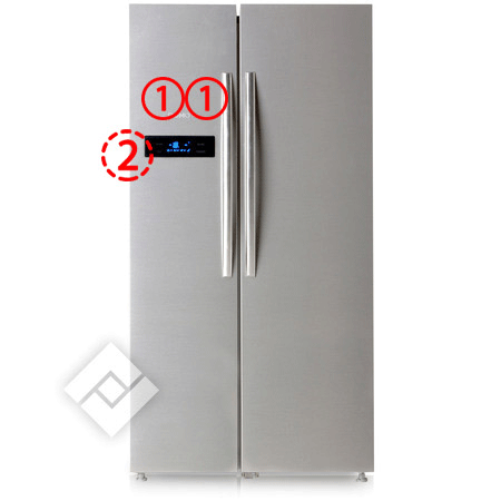 DOMO Frigo américain F - 532 L inox