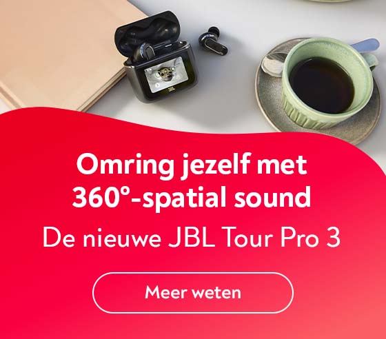 De nieuwe JBL Tour Pro 3: omring jezelf met 360-spatial sound