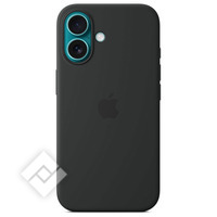 APPLE IPHONE 16 BLACK SILICONE COVER MET MAGSAFE