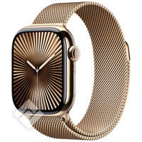 APPLE Watch Series 10 GPS + Cellular 42mm Gold Titanium Case with Gold Milanese Loop