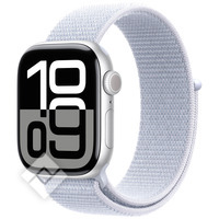 APPLE Watch Series 10 GPS 42mm Botier en aluminium argent , Boucle Sport nue bleue