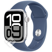 APPLE Watch Series 10 GPS + Cellular 42mm Botier en aluminium argent , Bracelet Sport denim - M/L