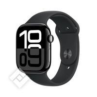 APPLE Watch Series 10 GPS + Cellular 46mm Jet Black Aluminium Case with Black Sport Band - S/M