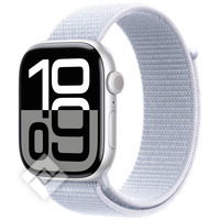 APPLE Watch Series 10 GPS 46mm Silver Aluminium Case with Blue Cloud Sport Loop