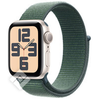 APPLE Watch SE GPS 40mm Starlight Aluminium Case , Boucle Sport vert lacustre