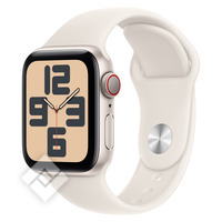 APPLE Watch SE GPS + Cellular 40mm Starlight Aluminium Case , Bracelet Sport lumire stellaire - S/M