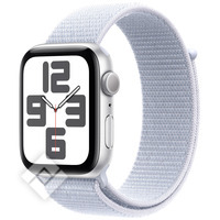 APPLE Watch SE GPS 44mm Botier en aluminium argent , Boucle Sport nue bleue