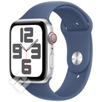 APPLE Watch SE GPS + Cellular 44mm Botier en aluminium argent , Bracelet Sport denim - M/L