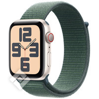 APPLE Watch SE GPS + Cellular 44mm Starlight Aluminium Case , Boucle Sport vert lacustre