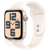 APPLE Watch SE GPS 44mm Starlight Aluminium Case , Bracelet Sport lumire stellaire - M/L