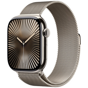 APPLE Watch Series 10 GPS + Cellular 46mm Natural Titanium Case with Natural Milanese Loop - M/L