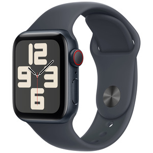 APPLE Watch SE GPS + Cellular 40mm Botier en aluminium minuit , Bracelet Sport minuit - S/M