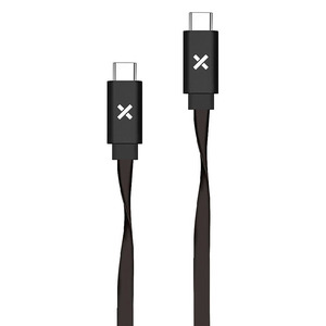 WEFIX FLAT CABLE USB-C 1M BK - USB-kabel voor smartphone of tablet