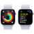 APPLE Watch Series 10 GPS + Cellular 46mm Botier en aluminium argent , Boucle Sport nue bleue