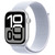 APPLE Watch Series 10 GPS 46mm Botier en aluminium argent , Boucle Sport nue bleue