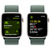 APPLE Watch SE GPS + Cellular 44mm Starlight Aluminium Case , Boucle Sport vert lacustre