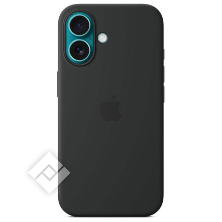 APPLE IPHONE 16 BLACK SILICONE COVER MET MAGSAFE