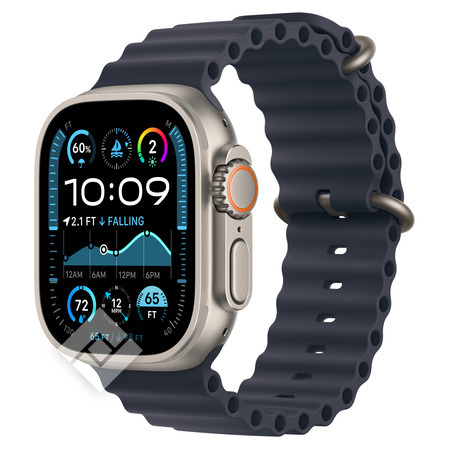 APPLE Watch Ultra 2 GPS + Cellular 49mm Botier en titane naturel , Bracelet Ocan marine