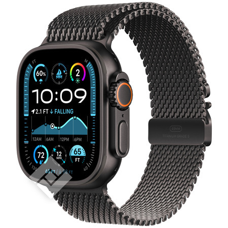 APPLE Watch Ultra 2 GPS + Cellular 49mm Black Titanium Case with Black Titanium Milanese Loop - L