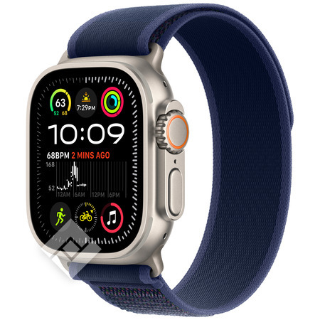 APPLE Watch Ultra 2 GPS + Cellular 49mm Natural Titanium Case with Blue Trail Loop - M/L