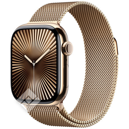 APPLE Watch Series 10 GPS + Cellular 42mm Gold Titanium Case with Gold Milanese Loop