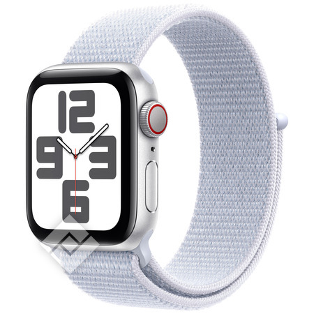 APPLE Watch SE GPS + Cellular 40mm Silver Aluminium Case with Blue Cloud Sport Loop