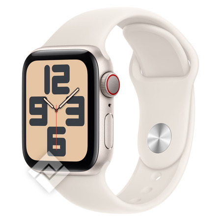 APPLE Watch SE GPS + Cellular 40mm Starlight Aluminium Case , Bracelet Sport lumire stellaire - S/M