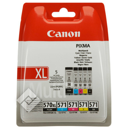 Canon CLI-571 XL Noir(e) / Cyan / Magenta / Jaune Value Pack