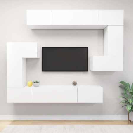 VidaXL 8-delige Tv-meubelset spaanplaat | Borre