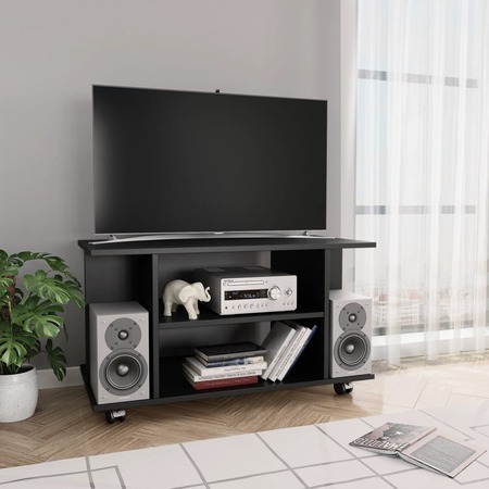 Talloos Almachtig Beheer VidaXL Tv-meubel met wieltjes 80x40x40 cm spaanplaat zwart | Vanden Borre