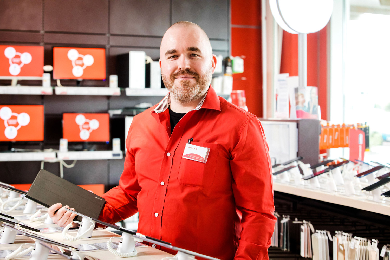 Vendeur Vanden Borre dans un magasin